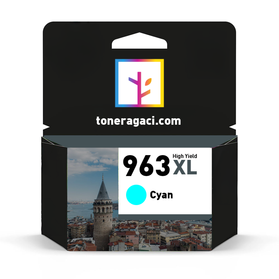 Hp 963XL-3JA27AE Mavi Muadil Kartuş Yüksek Kapasiteli
