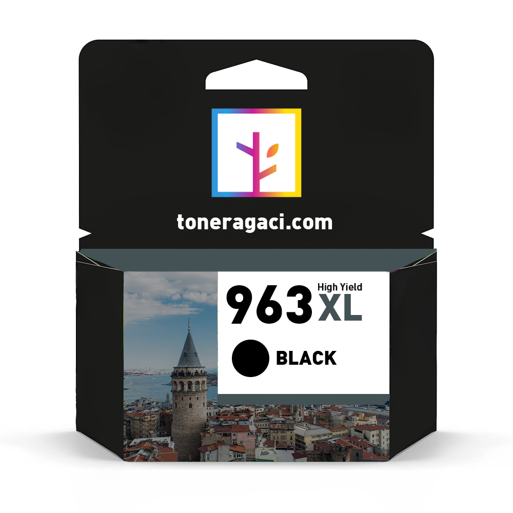 Hp 963XL-3JA30AE Siyah Muadil Kartuş Yüksek Kapasiteli