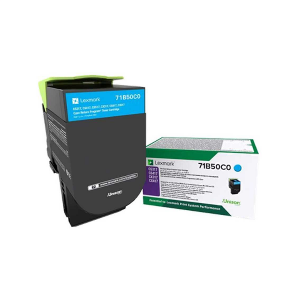 Lexmark CS317/CX317-71B50C0 Mavi Orjinal Toner