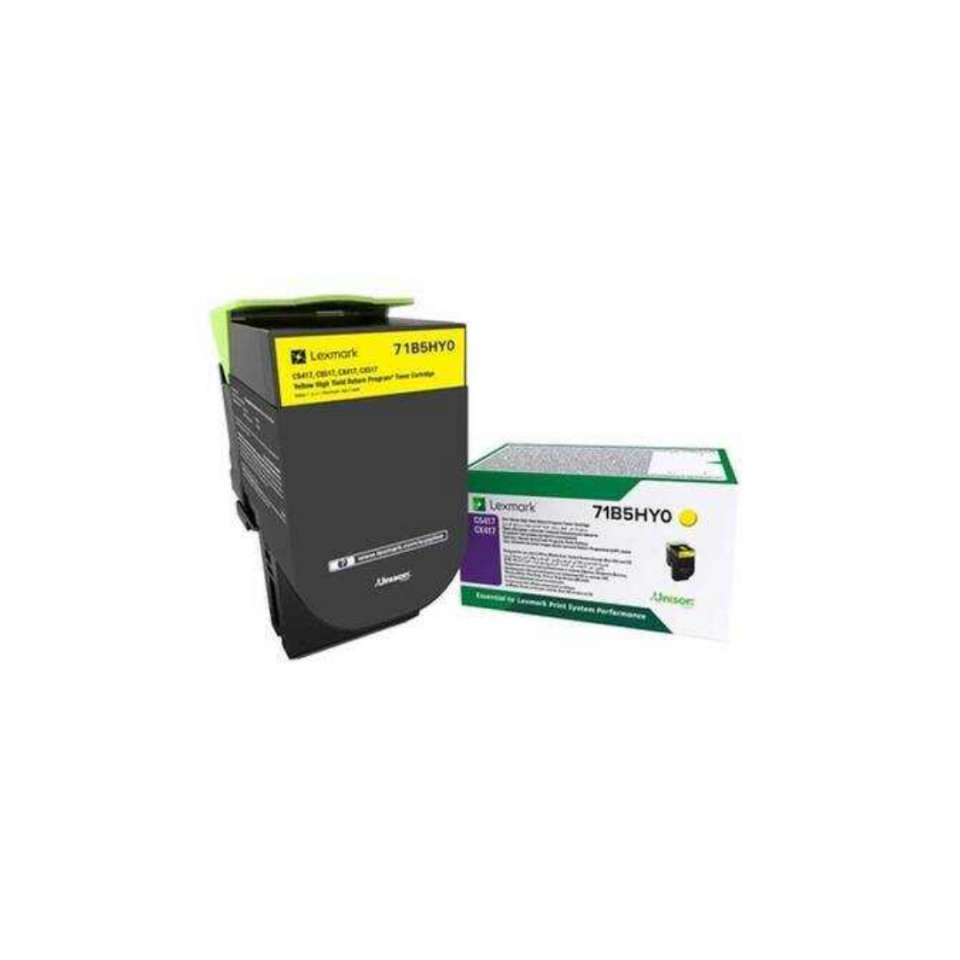 Lexmark CS417-71B5HY0 Sarı Orjinal Toner Yüksek Kapasiteli