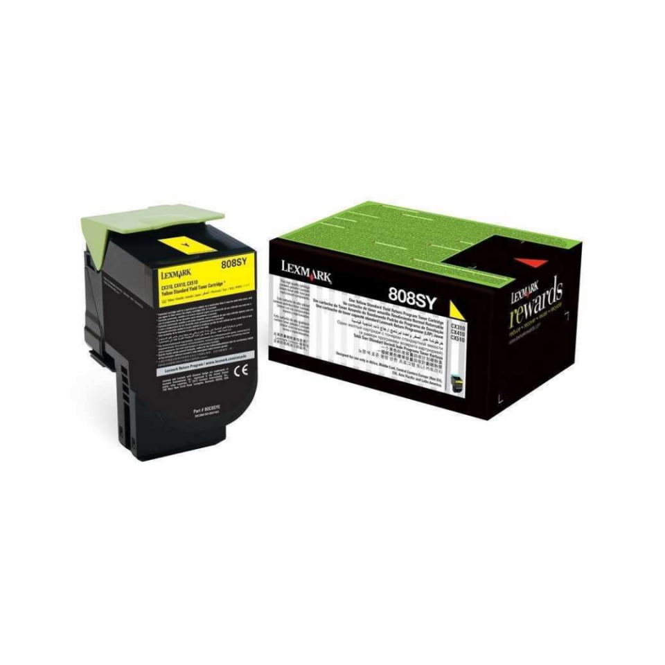 Lexmark CX410-80C8SY0 Sarı Orjinal Toner Yüksek Kapasiteli