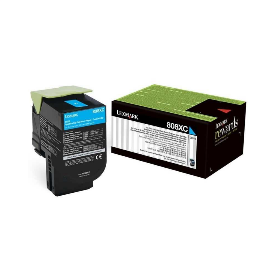 Lexmark CX510-80C8XC0 Mavi Orjinal Toner
