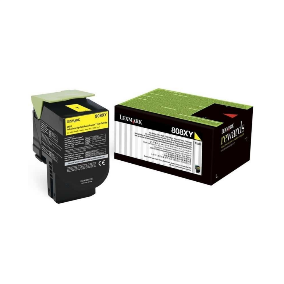 Lexmark CX510-80C8XY0 Sarı Orjinal Toner