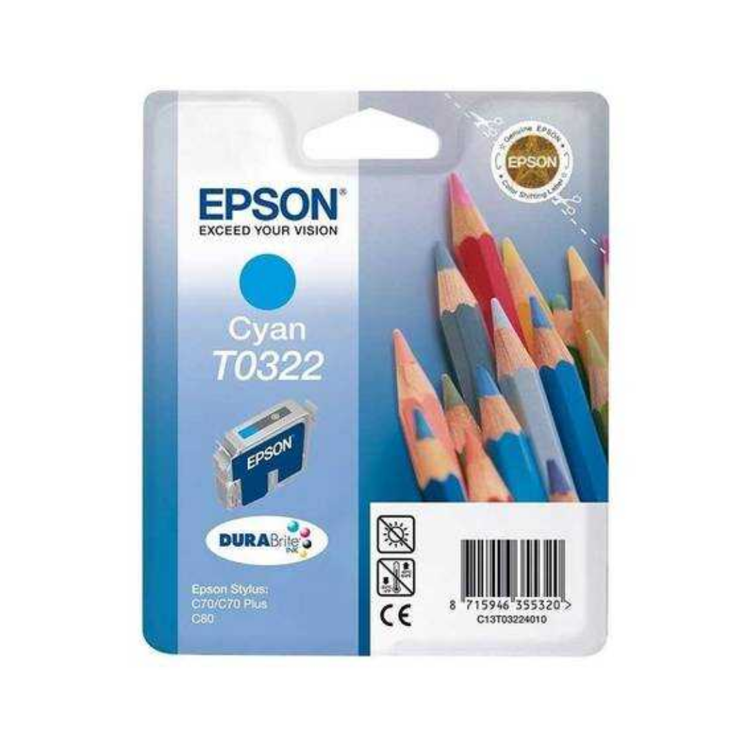 Epson T0322-C13T03224020 Mavi Orjinal Kartuş