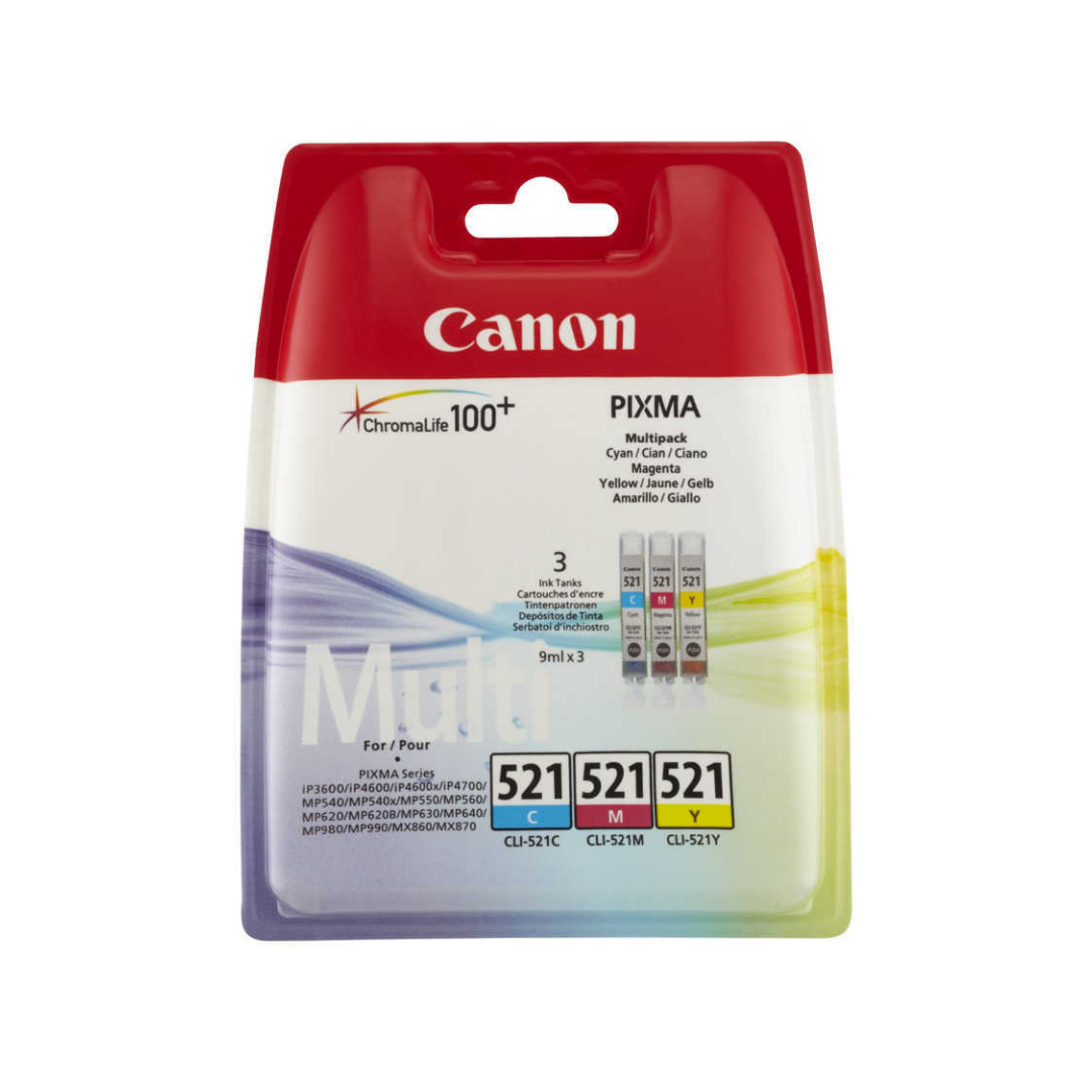 Canon CLI-521 Renkli Orjinal Kartuş Avantaj Paketi