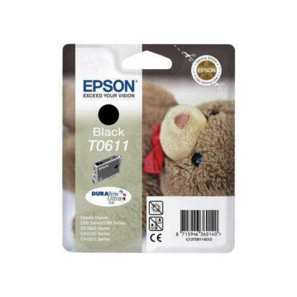 Epson T0611-C13T06114020 Siyah Orjinal Kartuş