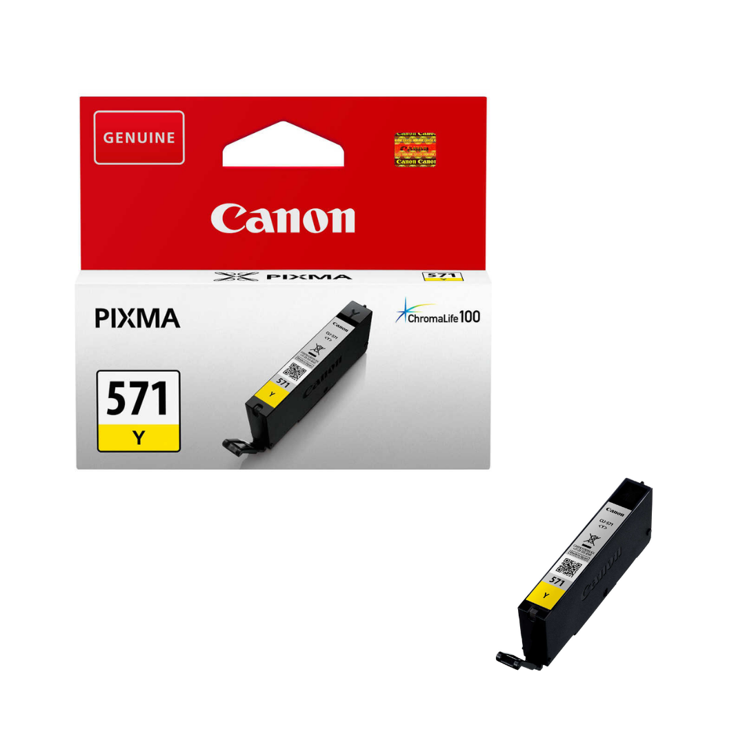 Canon CLI-571 Sarı Orjinal Kartuş - Kutusuz