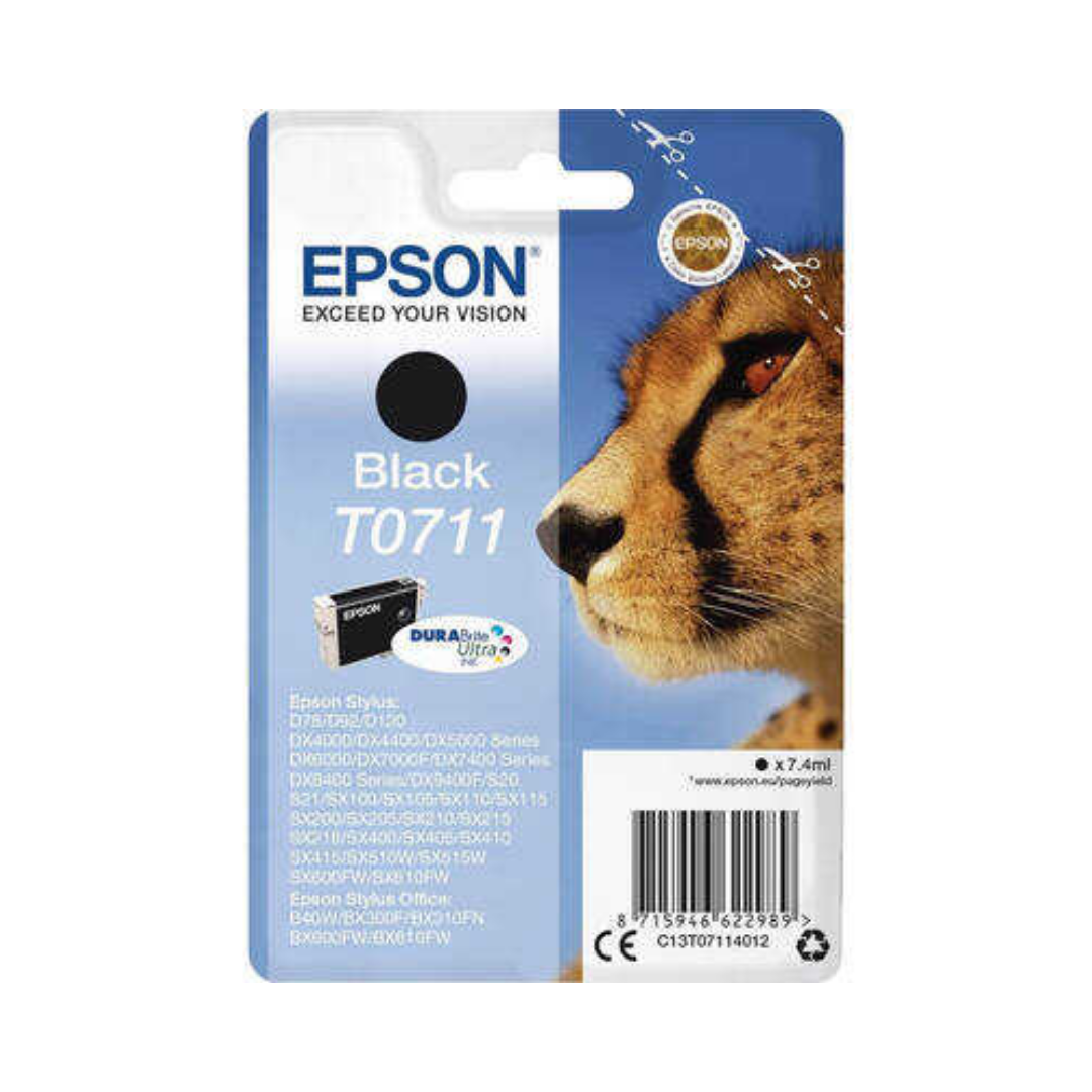 Epson T0711-C13T07114021 Siyah Orjinal Kartuş