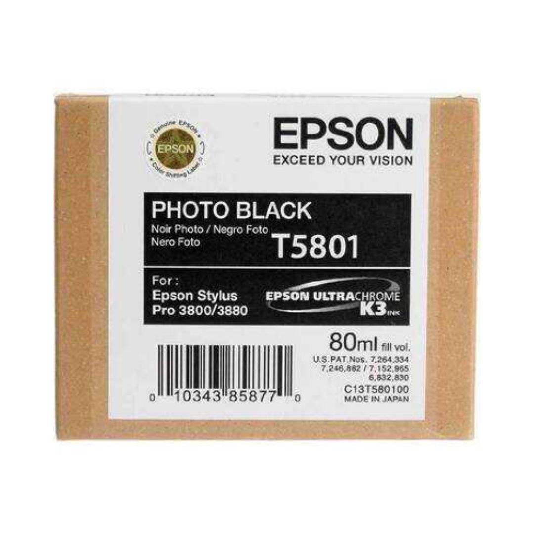 Epson T5801-C13T580100 Foto Siyah Orjinal Kartuş