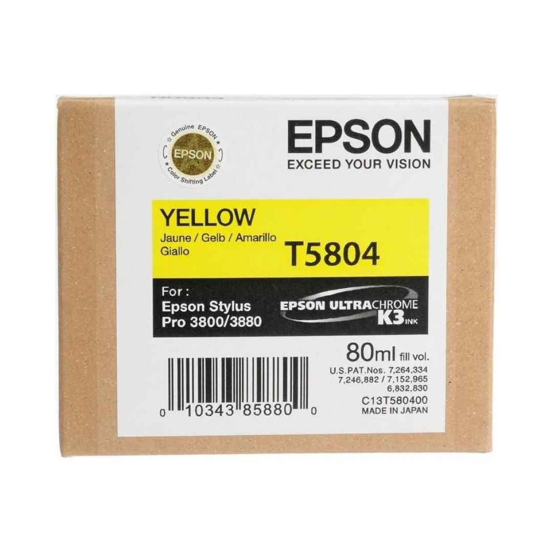Epson T5804-C13T580400 Sarı Orjinal Kartuş