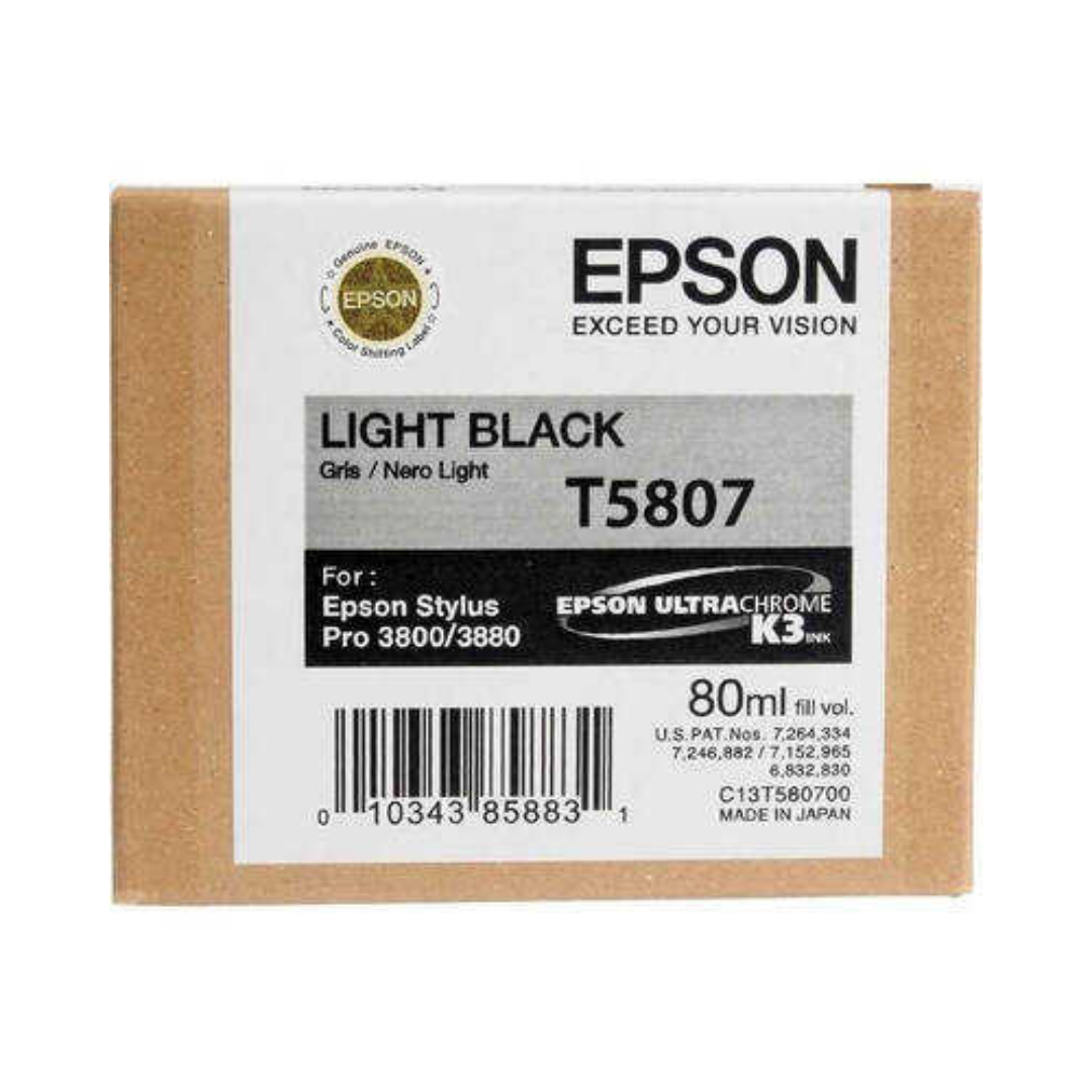 Epson T5807-C13T580700 Açık Siyah Orjinal Kartuş