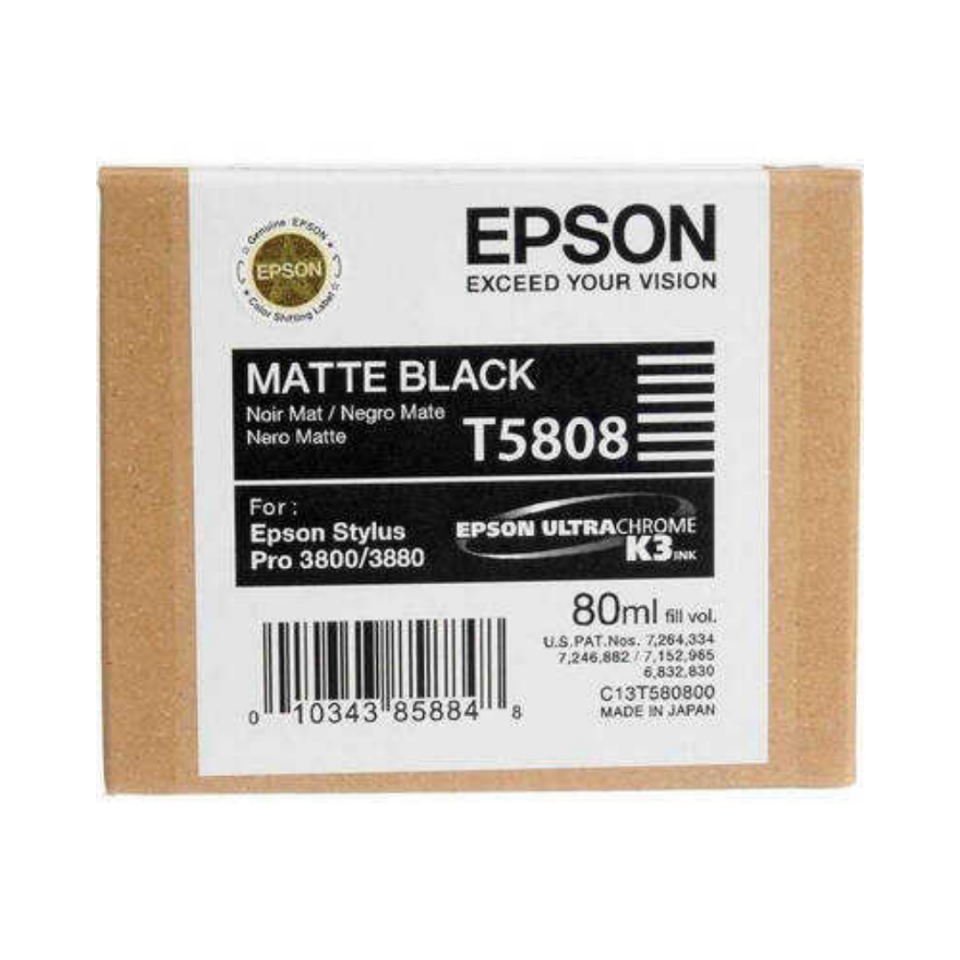 Epson T5808-C13T580800 Mat Siyah Orjinal Kartuş