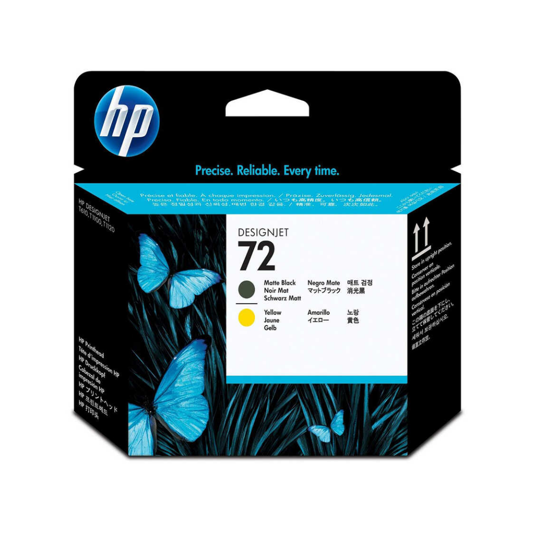 Hp 72-C9384A Orjinal Sarı Ve Mat Siyah Baskı Kafası
