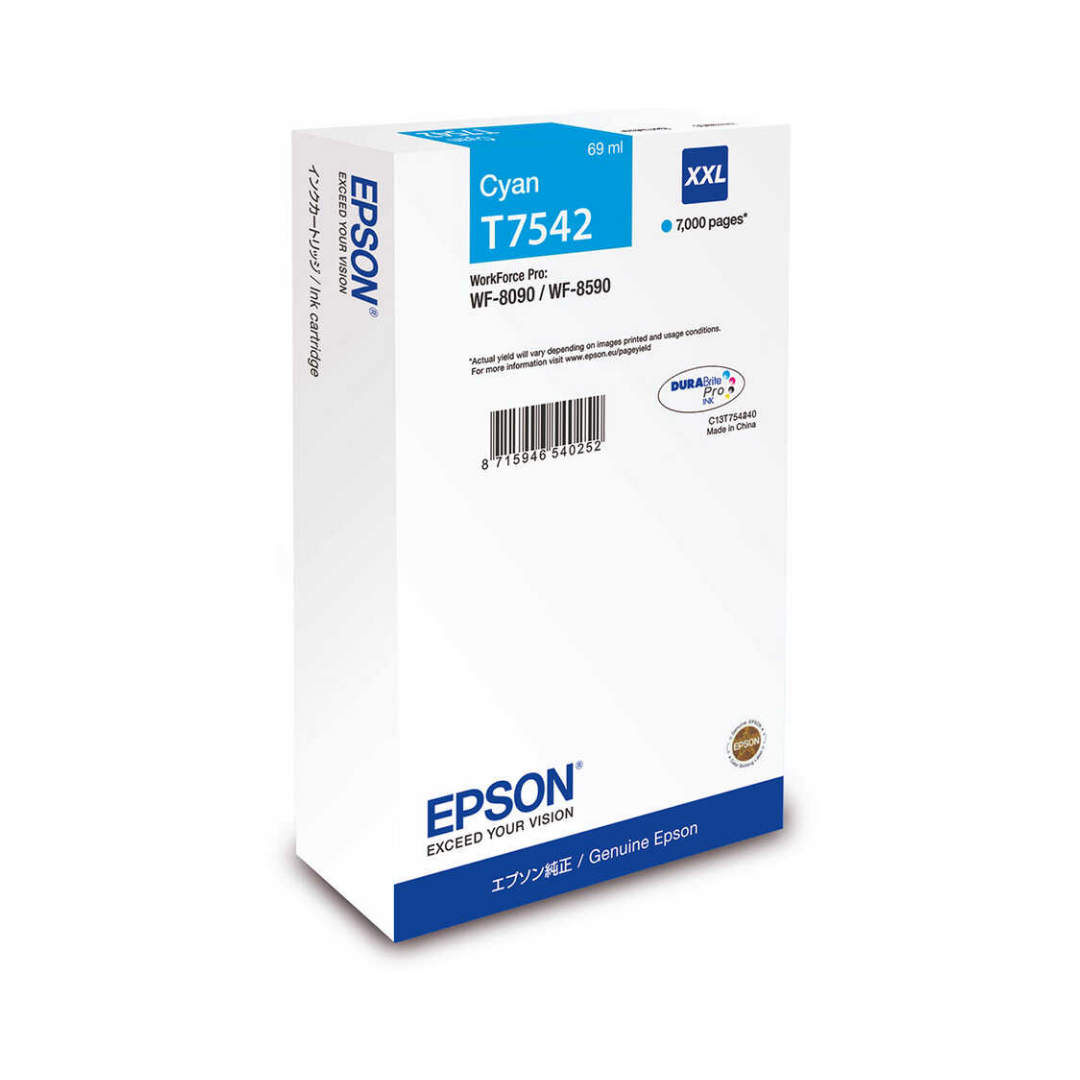 Epson T7542XXL-C13T754240 Mavi Orjinal Kartuş