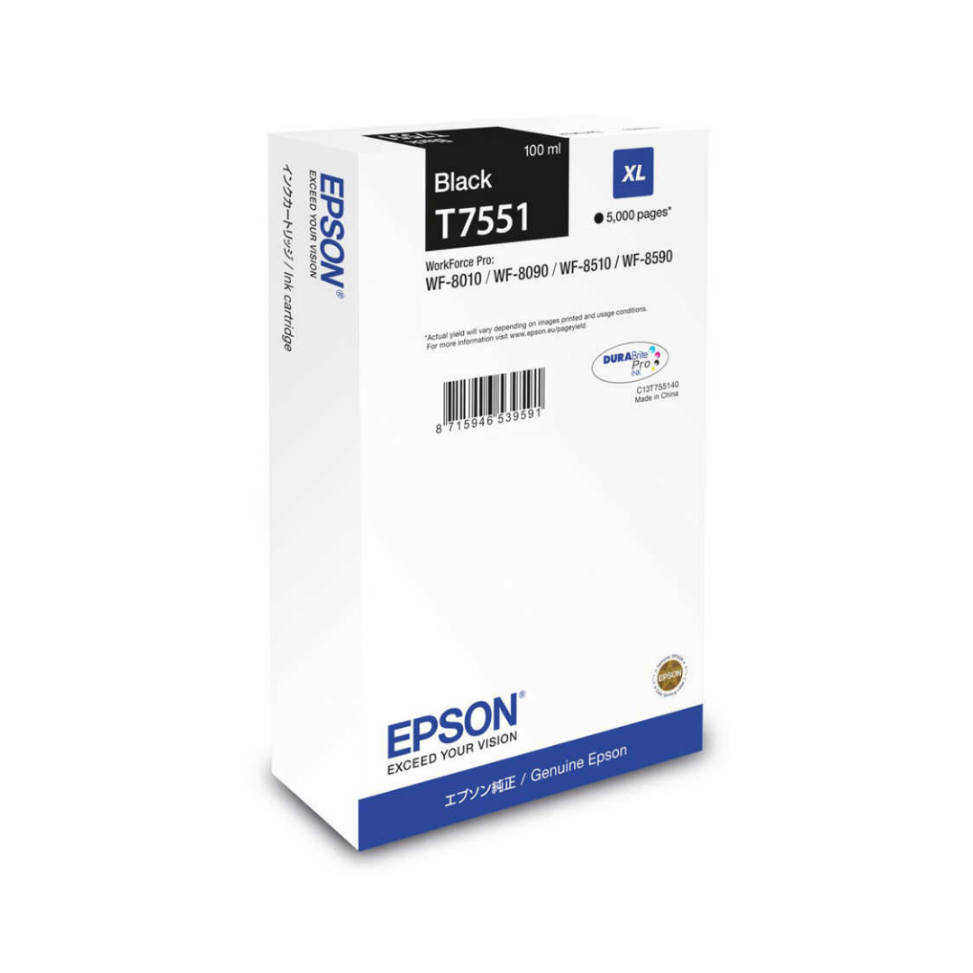 Epson T7551XL-C13T755140 Siyah Orjinal Kartuş