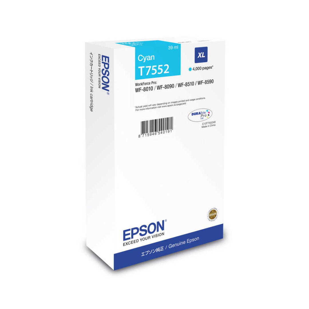 Epson T7552XL-C13T755240 Mavi Orjinal Kartuş