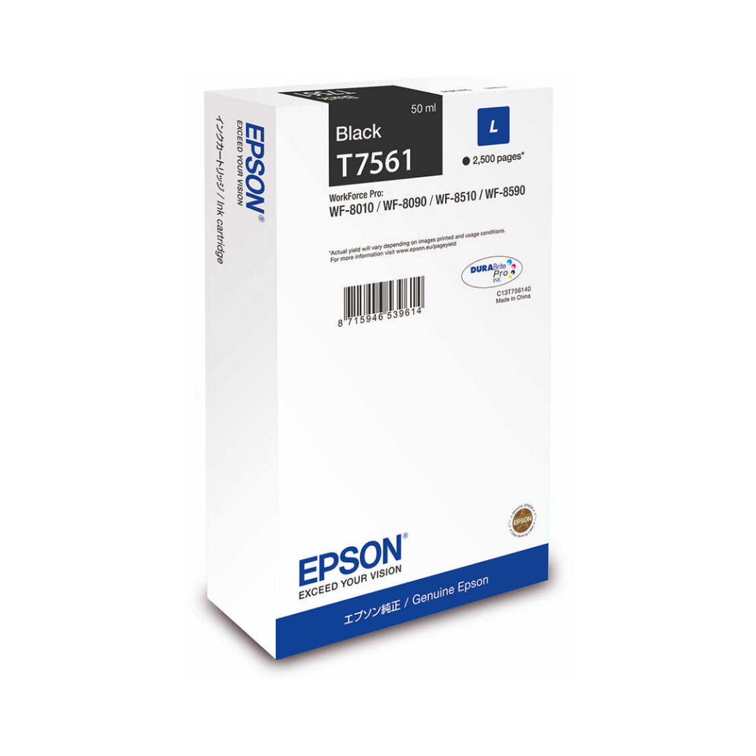 Epson T7561L Siyah Orjinal Kartuş