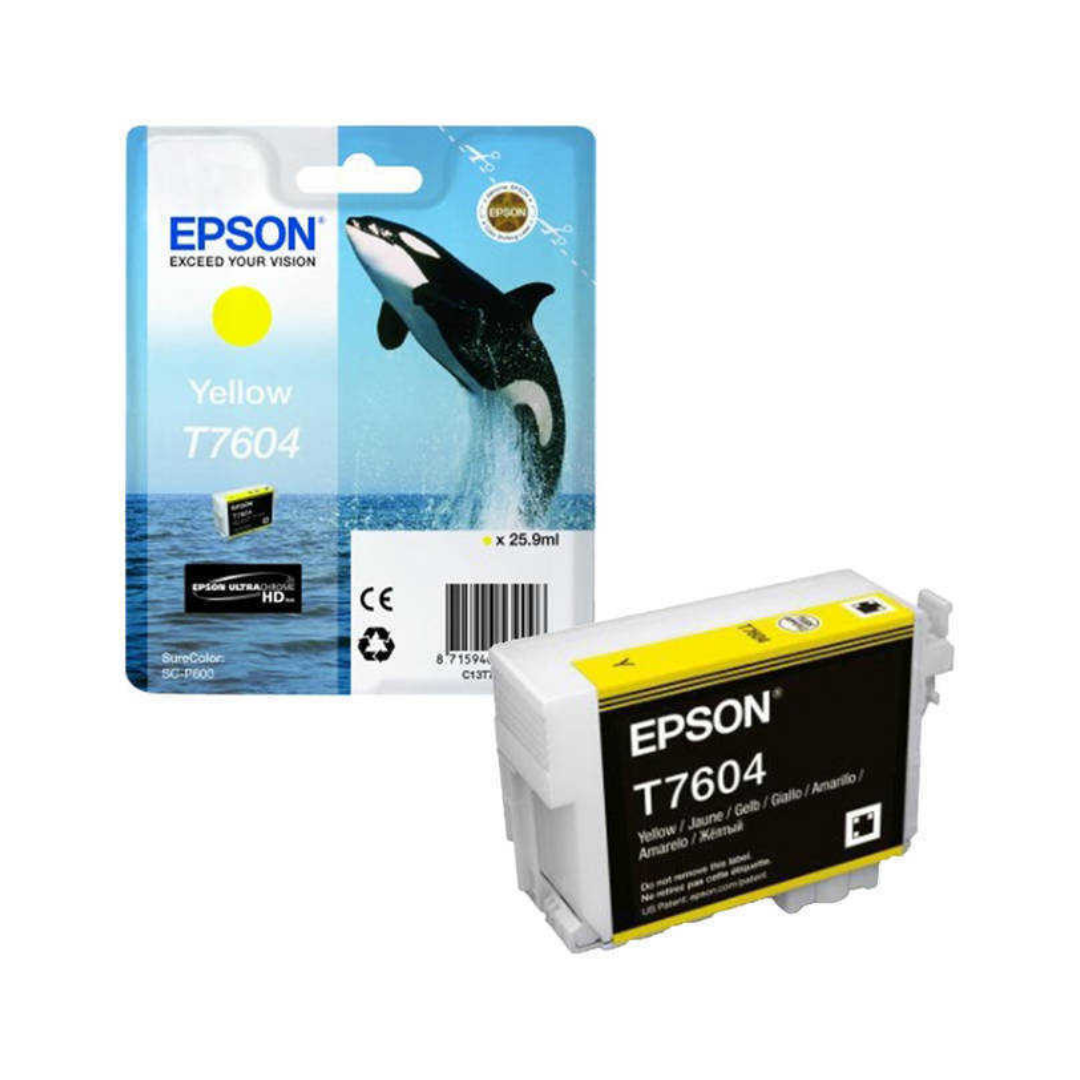 Epson T7604-C13T76044010 Sarı Orjinal Kartuş