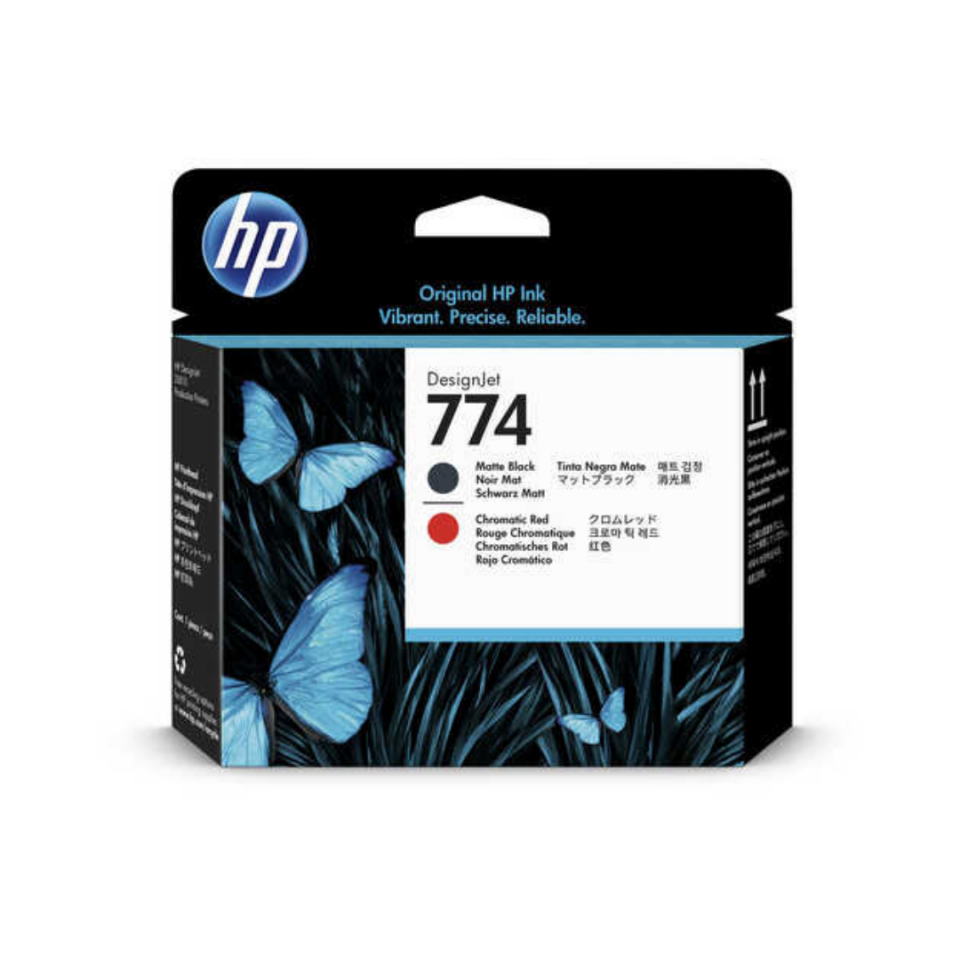 Hp 774 -P2V97A Orjinal Mat Siyah/Kromatik KırmızıBaskı Kafası