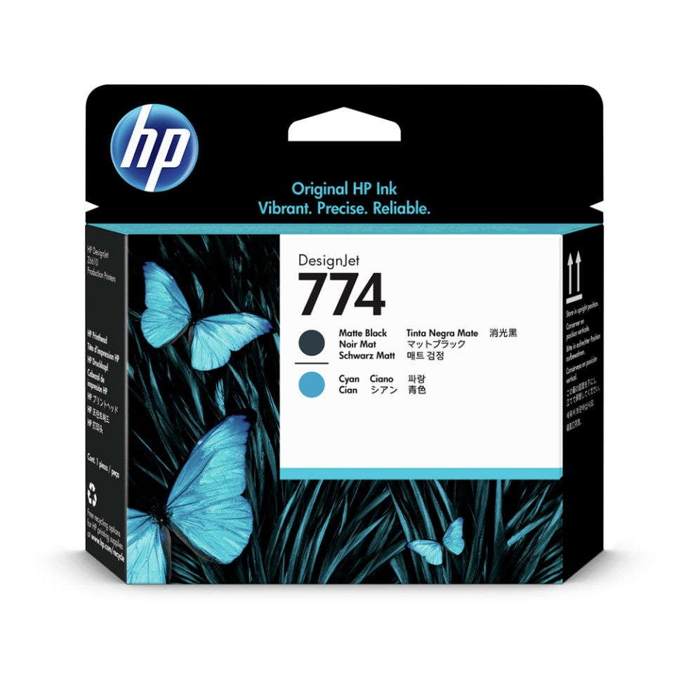 Hp 774 -P2W01A Oriinal Mat Siyah/Mavi Baskı Kafası