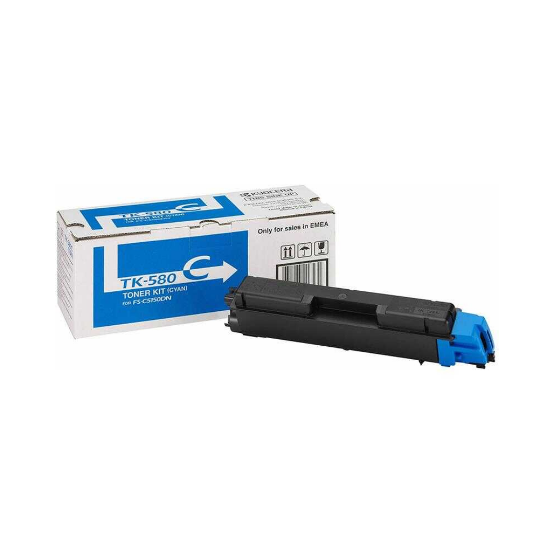Kyocera TK-580/1T02KTCNL0 Mavi Orjinal Toner