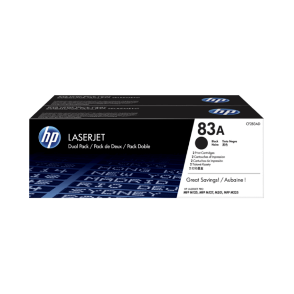 Hp 83A-CF283AD Orjinal Siyah Toner 2'li Paket