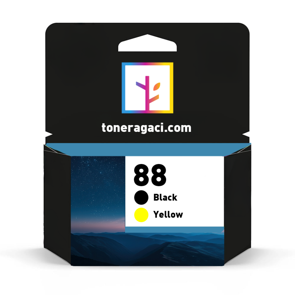 Hp 88-C9381A Muadil Siyah Ve Sarı Baskı Kafası