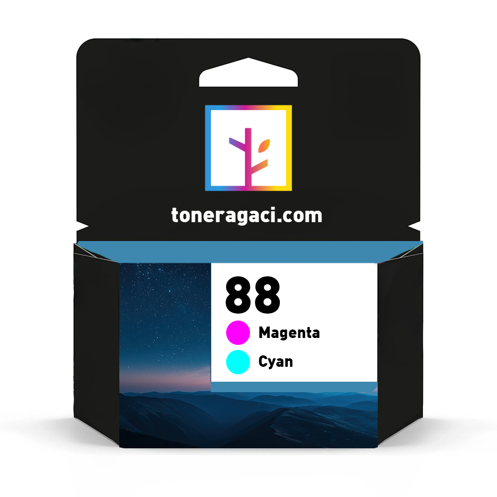 Hp 88-C9382A Muadil Mavi Ve Kırmızı Baskı Kafası