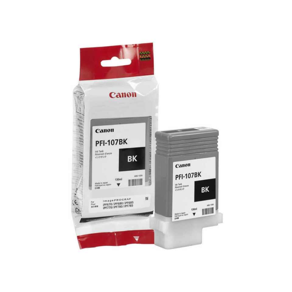 Canon PFI-107BK/6705B001 Siyah Orjinal Kartuş