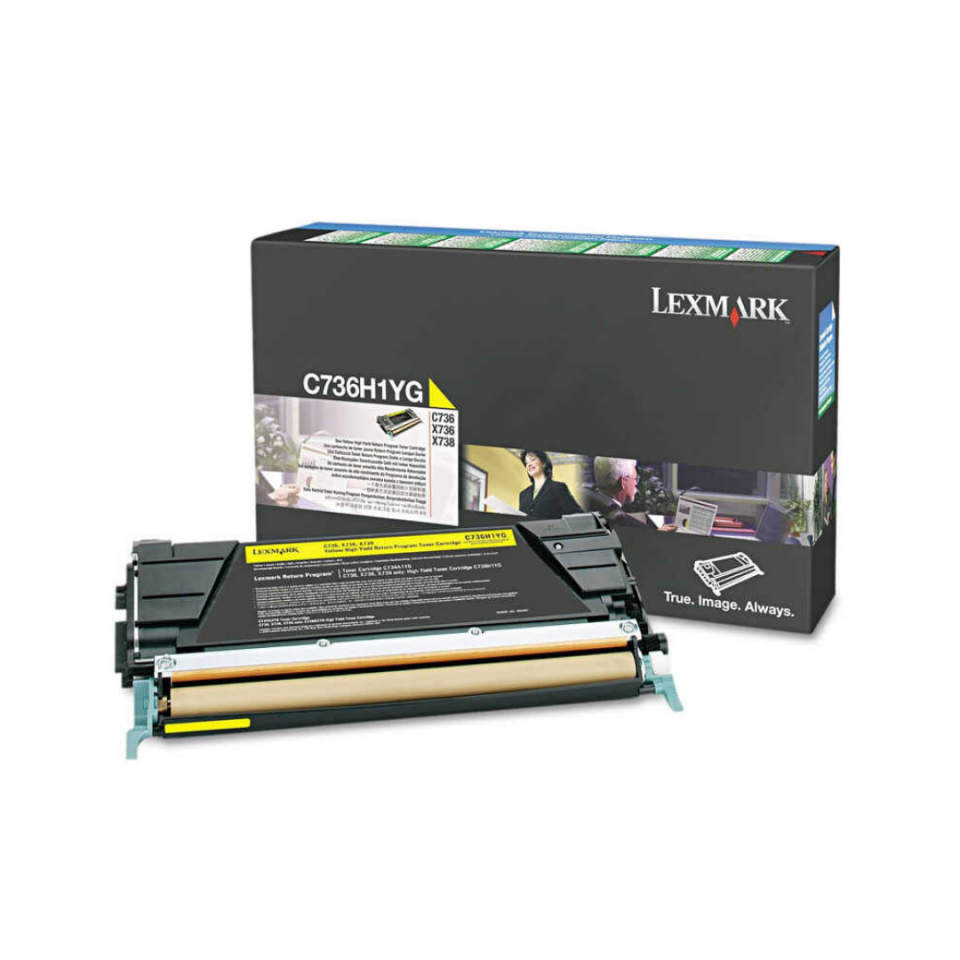 Lexmark C736-C736H1YG Sarı Orjinal Toner Yüksek Kapasiteli