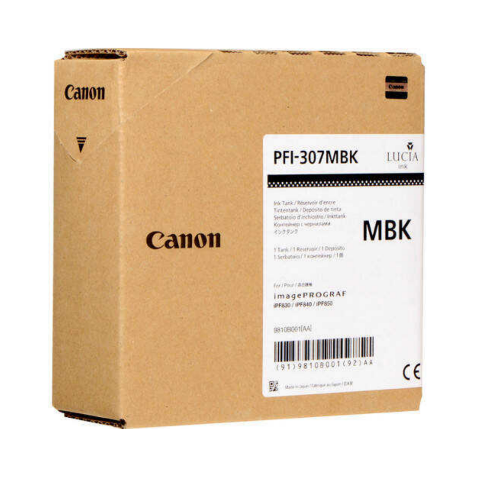 Canon PFI-307MBK Mat Siyah Orjinal Kartuş